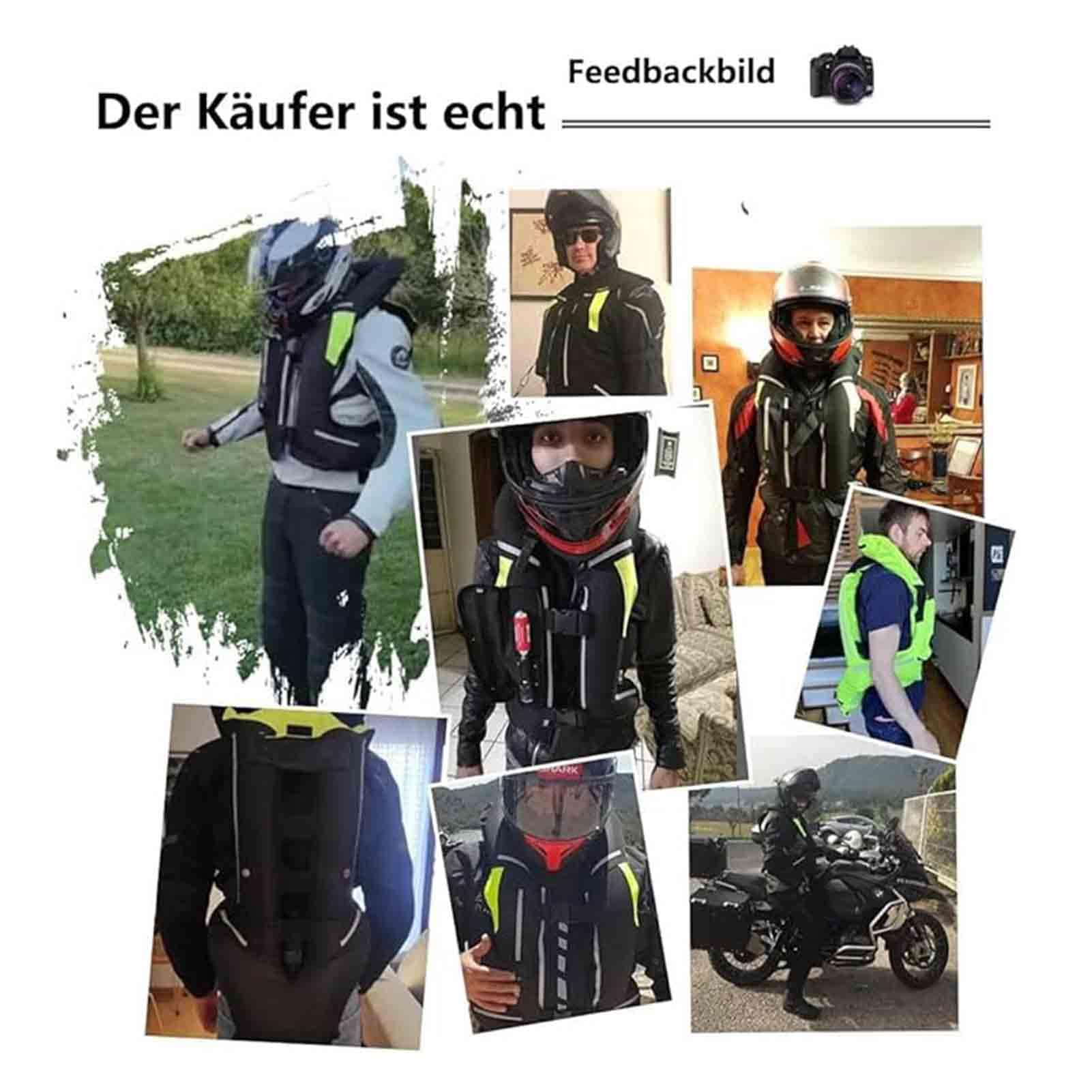 Chaleco de seguridad inflable reflectante para motocicleta para hombres y mujeres, equipo de protección transpirable ajustable para motocross, regalo ideal para ciclismo