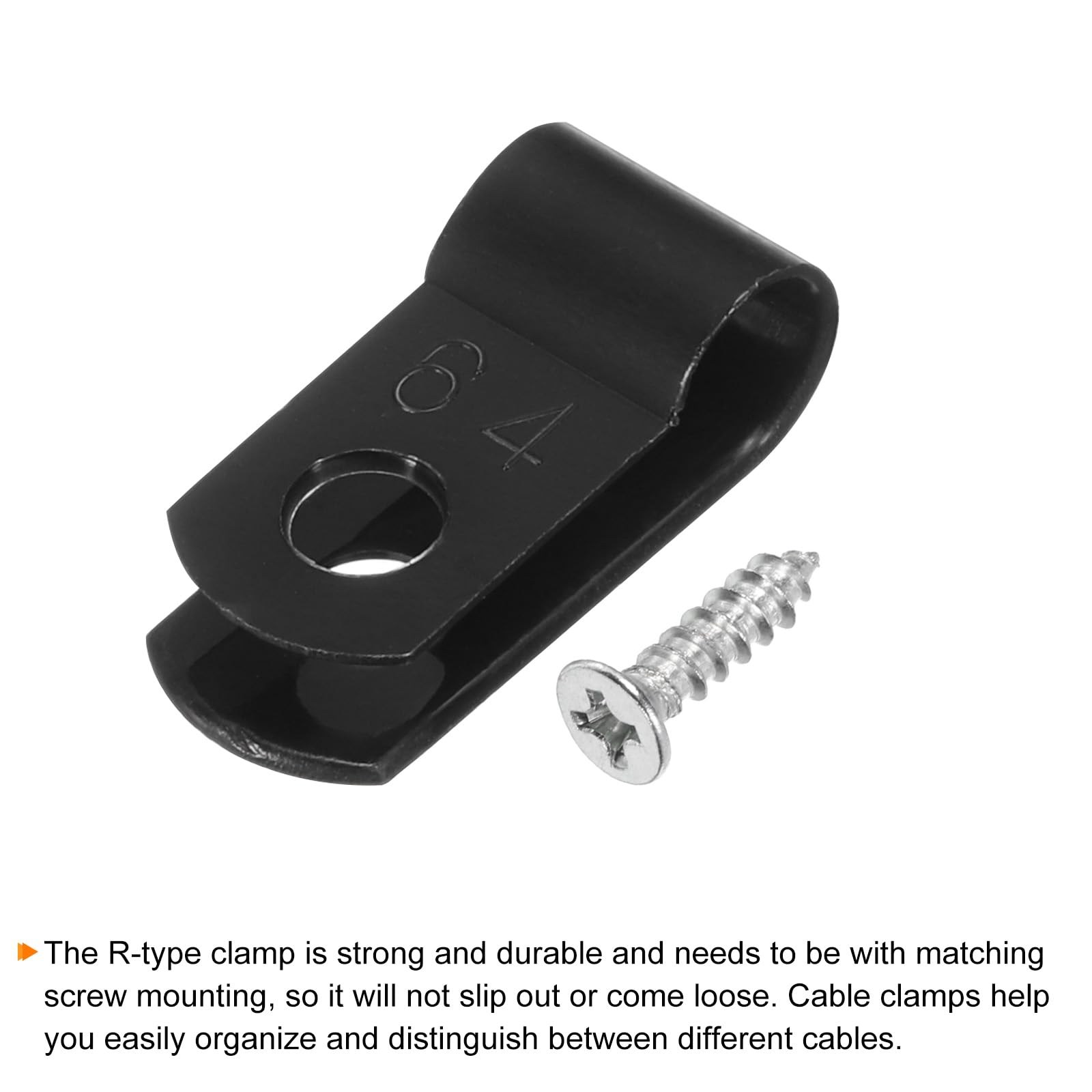 KOXXIAMOQ 700 Pezzi Clip Cavo Rotondi/Quadrati, Morsetti per Cavi con Chiodi, Nero Morsetti per Cavi con Chiodi, Holder Fissaggio Cavi con Chiodi per Cavi di Rete Ethernet, 4mm 5mm 6mm 8mm 10mm