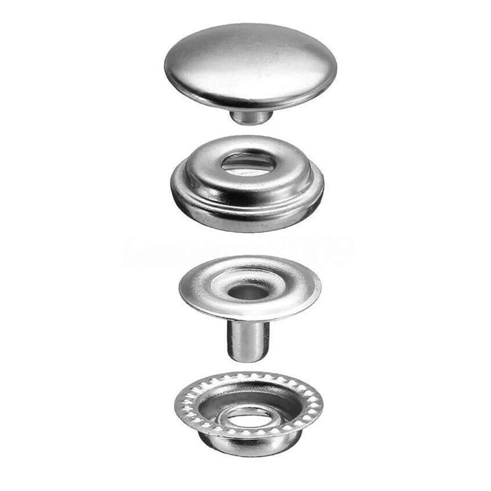 100 Uds. Kit de presión de Lona de 15mm, Cierre a presión de Calidad Naval, Botones a presión de Acero Inoxidable for Cubierta de Barco, Costura de Cuero, Ropa, Tienda