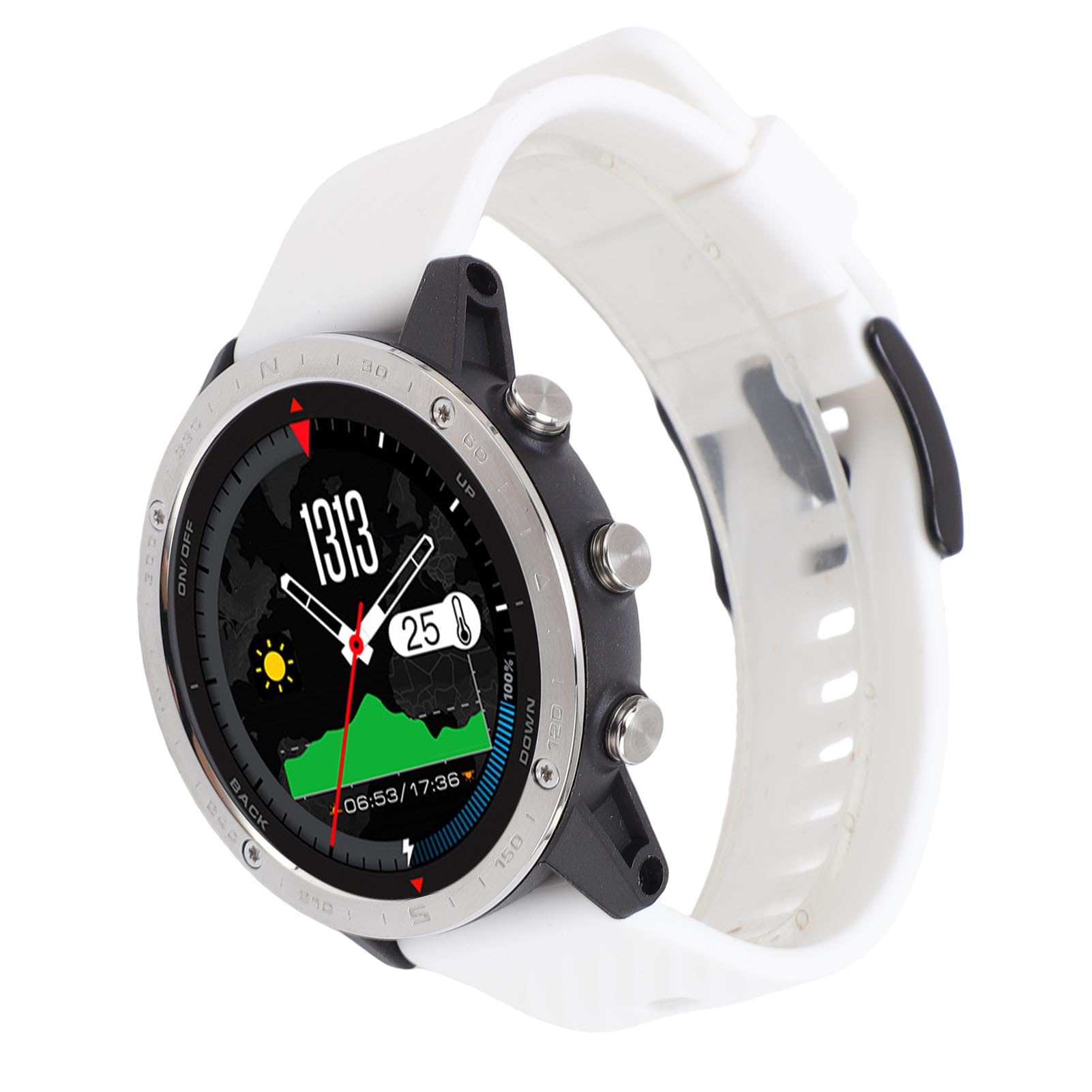 Reloj Inteligente de Buceo 50M |Rastreador de Ejercicios con Barómetro con Sensor de Profundidad, Pantalla de 1,3 Pulgadas para Nadar, Correr, Hombres y Mujeres Al Aire (White)