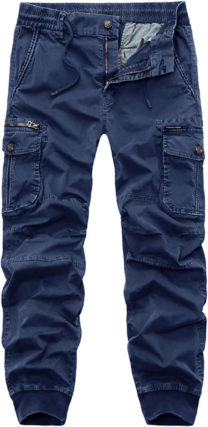 Cargo Sweatpants for Men, Lightweight Hiking Pants, Outdoor Casual Work Hiking Cargo Pants, Multi-Pocket Work Pants