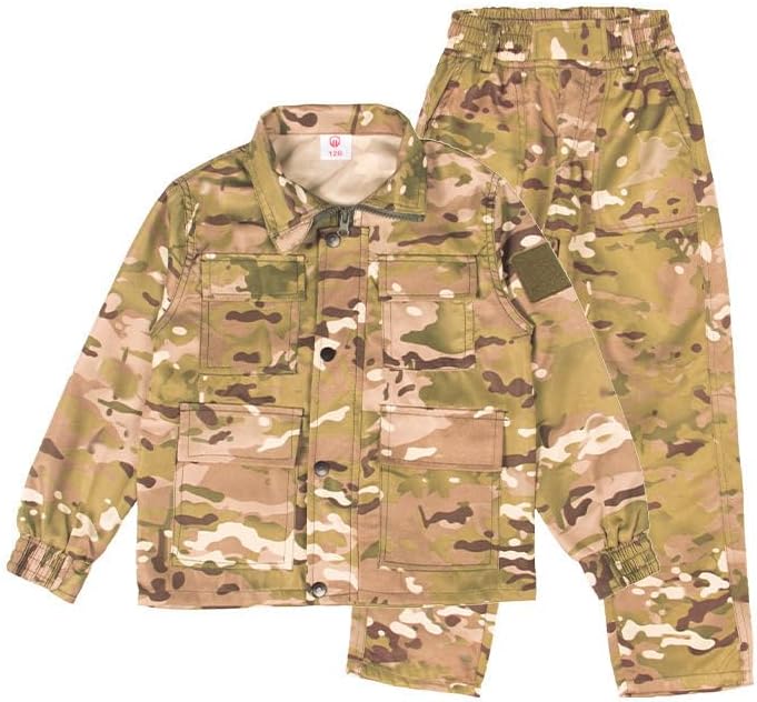 Outdoor Sports Airsoft Shooting Shirt Pants Set Battle Dress Uniform Tactical BDU Set Child Kid Combat Clothing