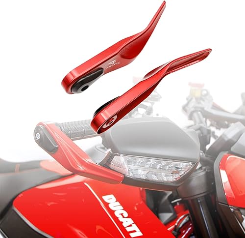 NBVLKH Paramanos de motocicleta Billet Protectores de mano con deslizador para Ducati Multistrada 12601200950 y Hypermotard 950 2015 en adelante,