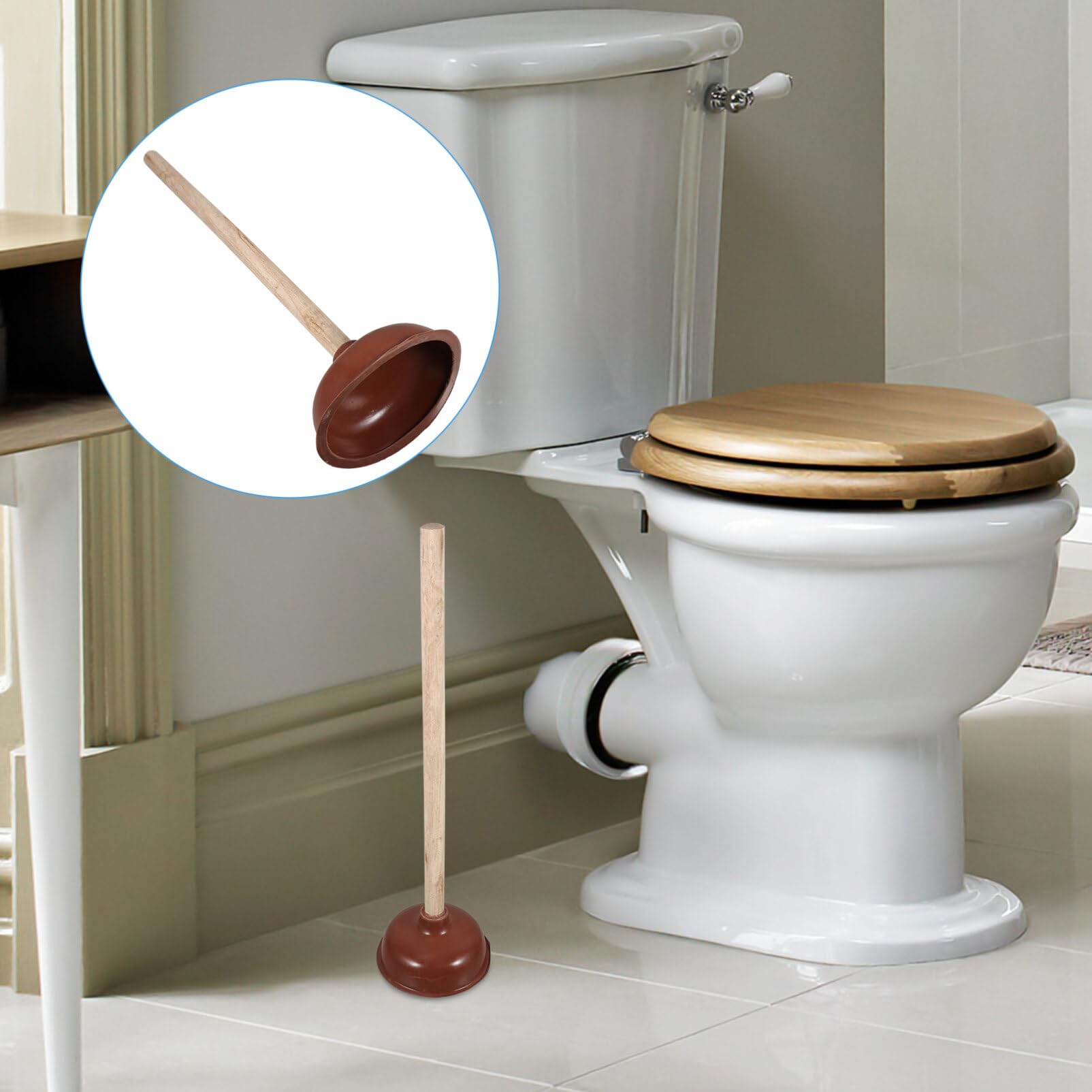 Zerodeko Extractor De Inodoro Suministros De Baño Limpiador De Pinceles Desatascador De Inodoro Bloqueado Émbolo De Ventosa Limpiador De Baños Émbolos Mejor Columna De Ducha Caucho Lavabo