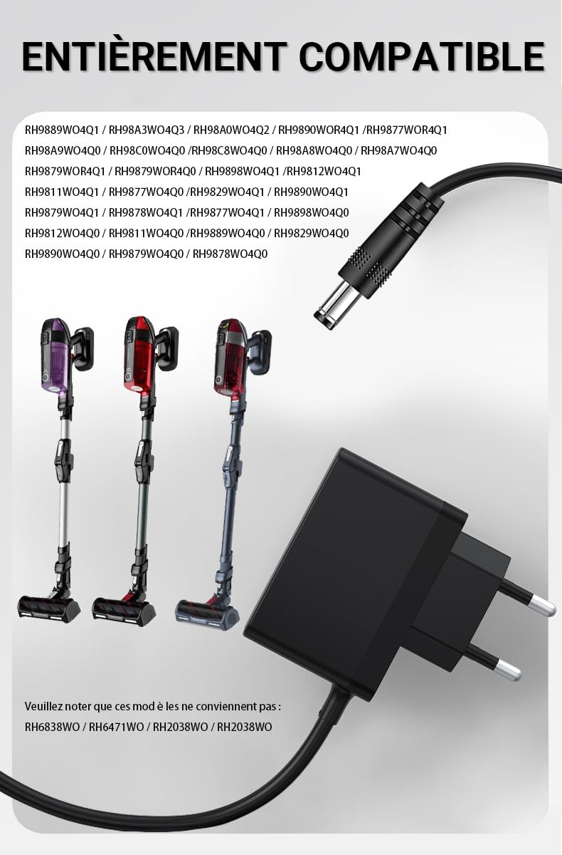 Ladegerät & Netzteil Für Rowenta X-Force Flex 11.60 Akkustaubsauger – Originalersatzteil