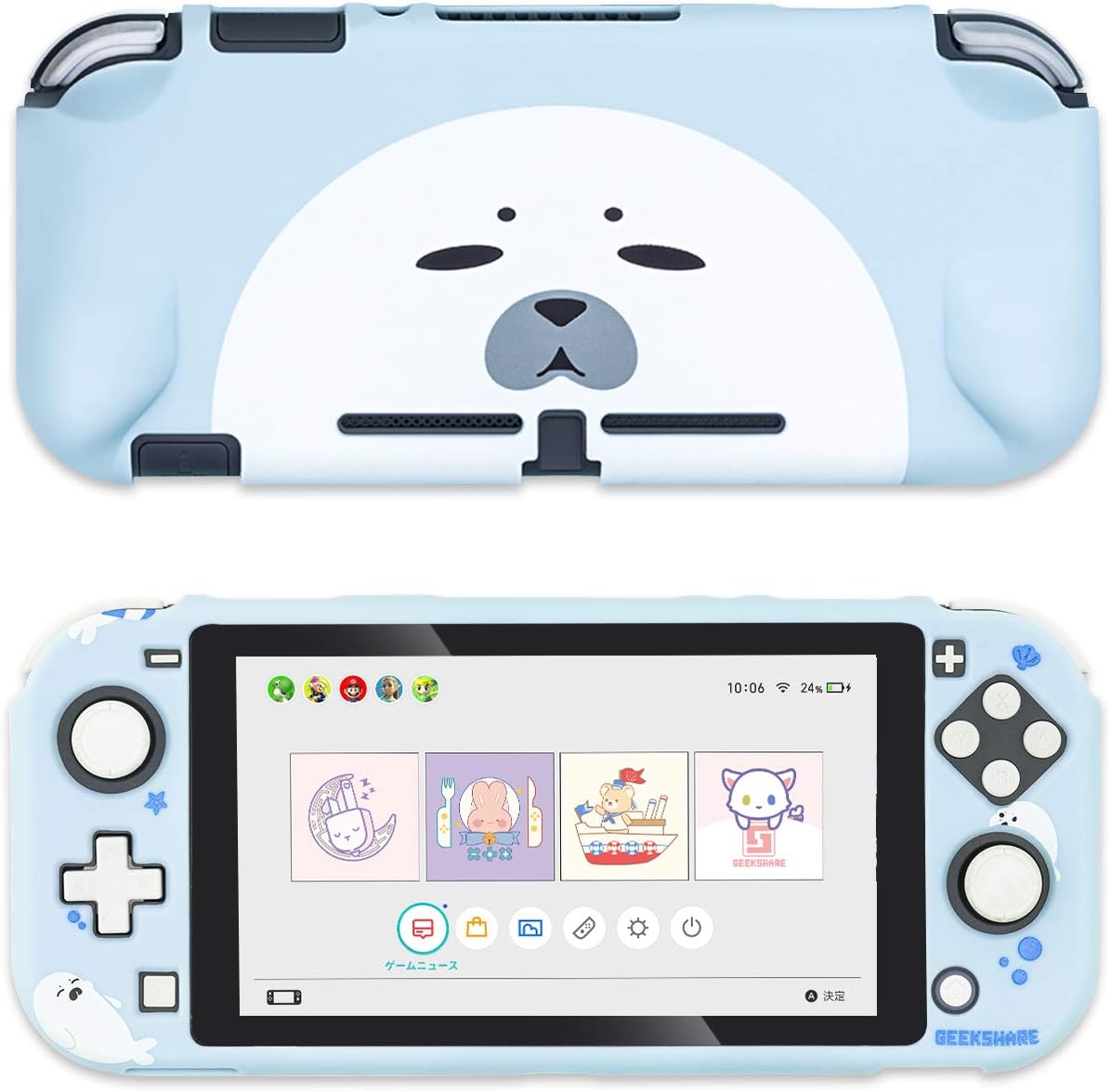Geekshare ストアー Nintendo Switch Lite対応 カバー スイッチカバー 分体式カバー 全面保護 薄型 取り外し簡単 Pc製 ライト対応 傷防止 スイッチ 汚れ防止 耐衝撃 アザラシ 可愛い Geekshare ストアー Nintendo Switch Lite対応 カバー スイッチカバー 分体式カバー 全面保護 薄型 取り外し簡単 Pc製 ライト対応 傷防止 スイッチ 汚れ防止 耐衝撃 アザラシ 可愛い