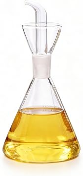 ELETON Cone Non Drip Oil Bottle for Kitchen,Vinegar Cruet,Easy Clean,12 oz