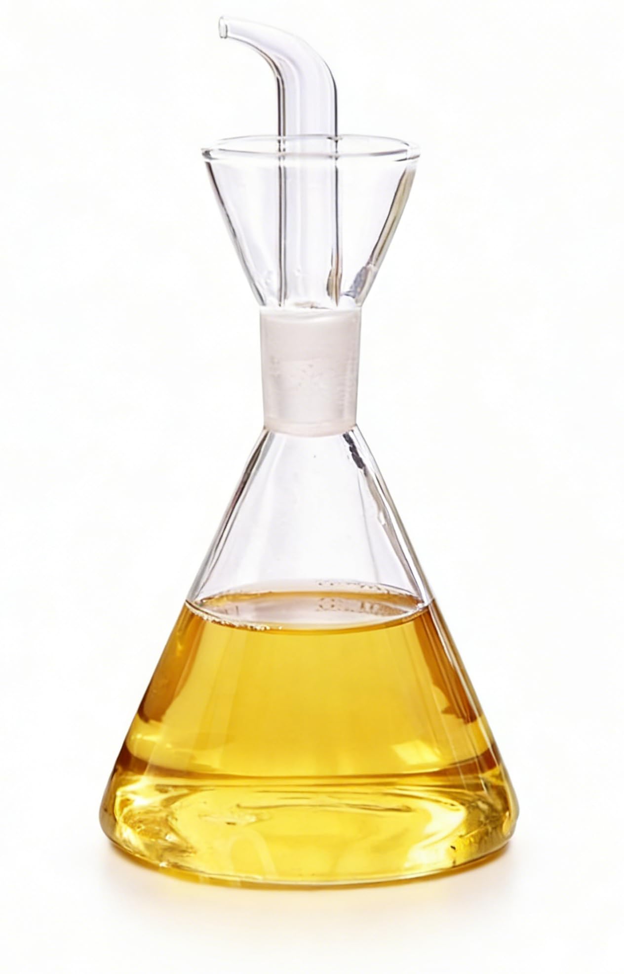 Eleton Clear Olive Oil Dispenser Bottle Glass With No Drip Bottle Spout -Pourer Dispensing Bottles For Kitchen - Olive Glass Dispenser To Control Cooking Vegetable Oil And Vinegar(12 Oz)