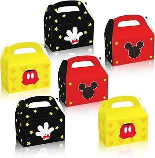 12Pcs Cartoon Mouse Gift Box,3 Styles of Cute Mouse Theme Party Favor Candy Boxes,for Kids Cartoons Theme Birthday Party Gift Giving Favors Decorations Supplies