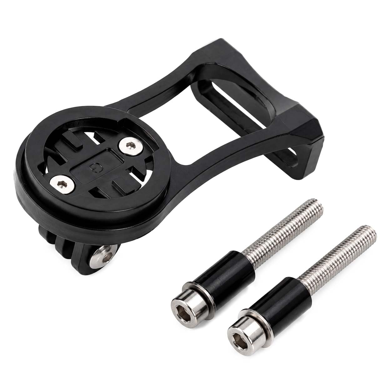 QEAS Out Front Bike Mount Compatible with Garmin Edge, Bicycle Mount Aluminium, Out Bike Mount Bicycle In front Combo Stand Include Screws and Wrench, Easy Install for Bicycle MTB