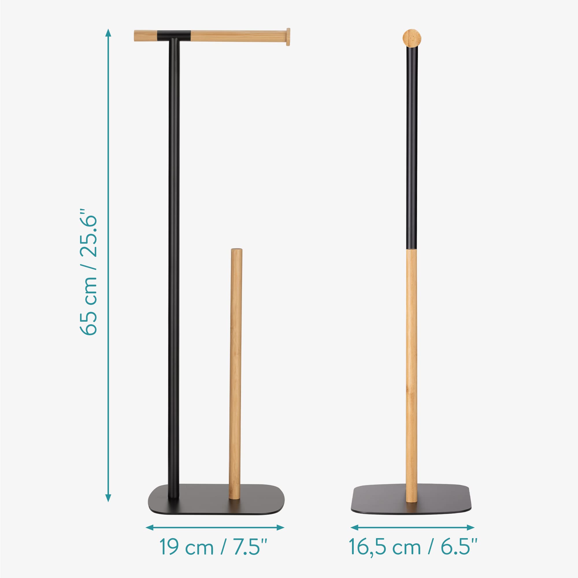 Navaris Porta Carta Igienica Da Terra In Acciaio Inox - Design Minimalista Oro Opaco - Porta 3 Rotoli