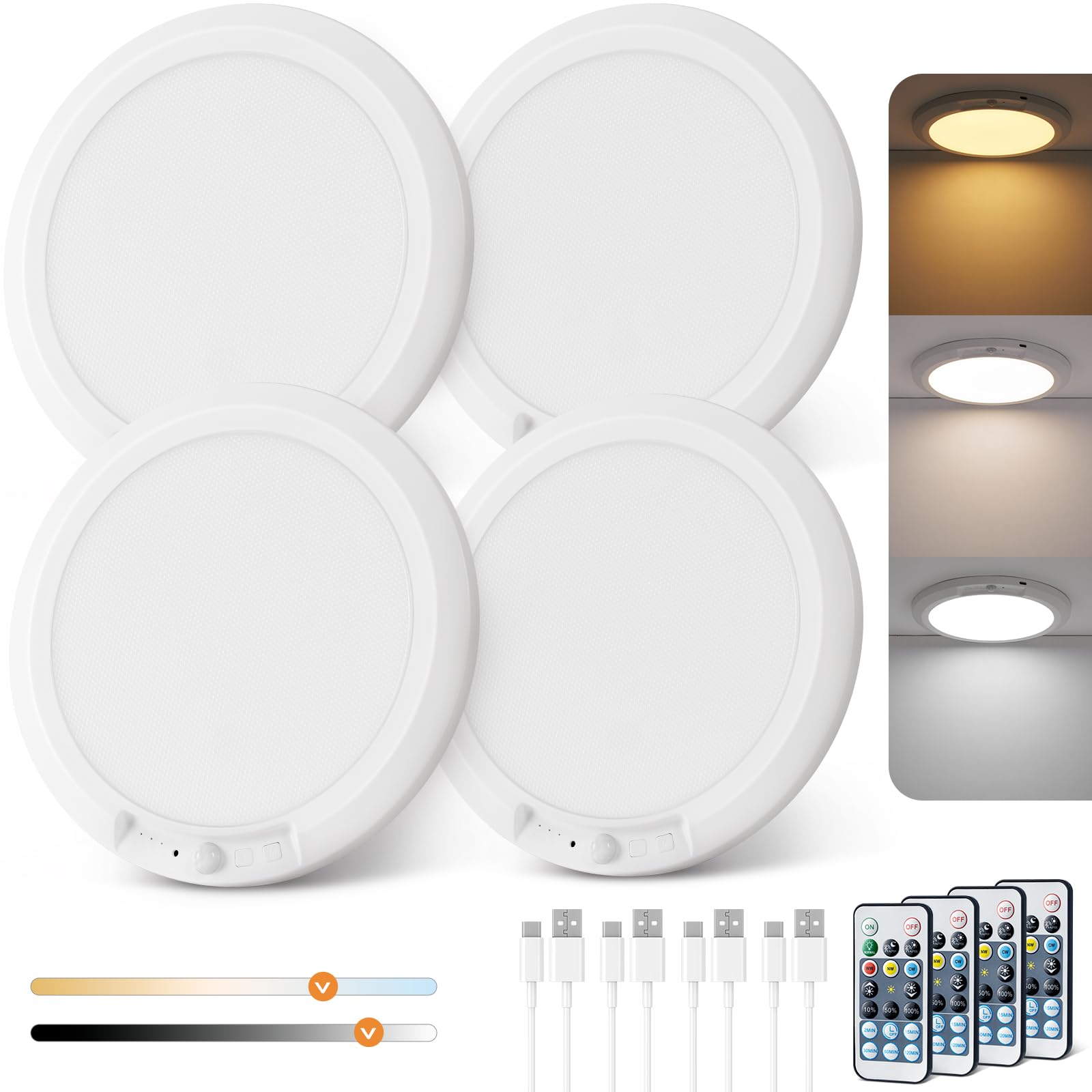 Photo 1 of wowatt Rechargeable Battery Operated Ceiling Light