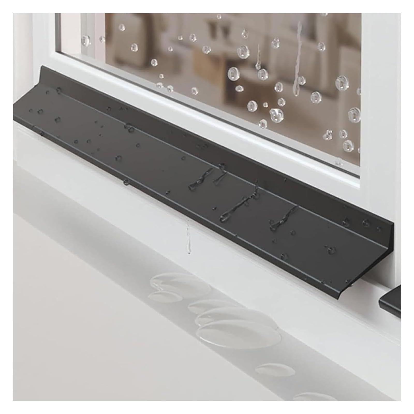 Déflecteur de pluie fenêtre caoutchouc étanche 1m protection bord extérieur anti infiltration