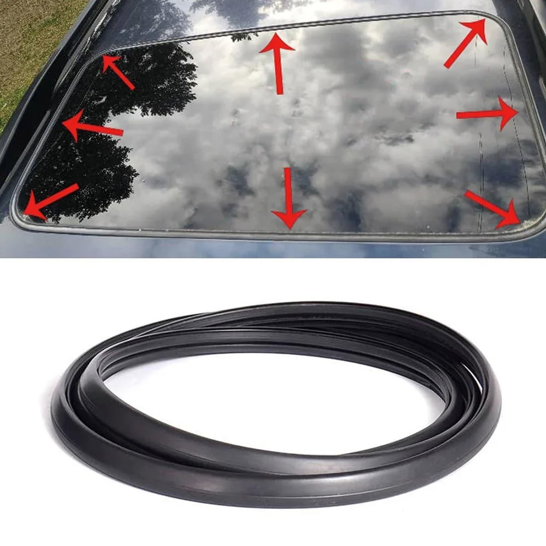 Anytoy Car Sunroof Window Rubber Seal For Lexus Rx Rx300 Rx400h Rx270 Rx200t, Sunroof Glass Weatherstrip Rubber Seal