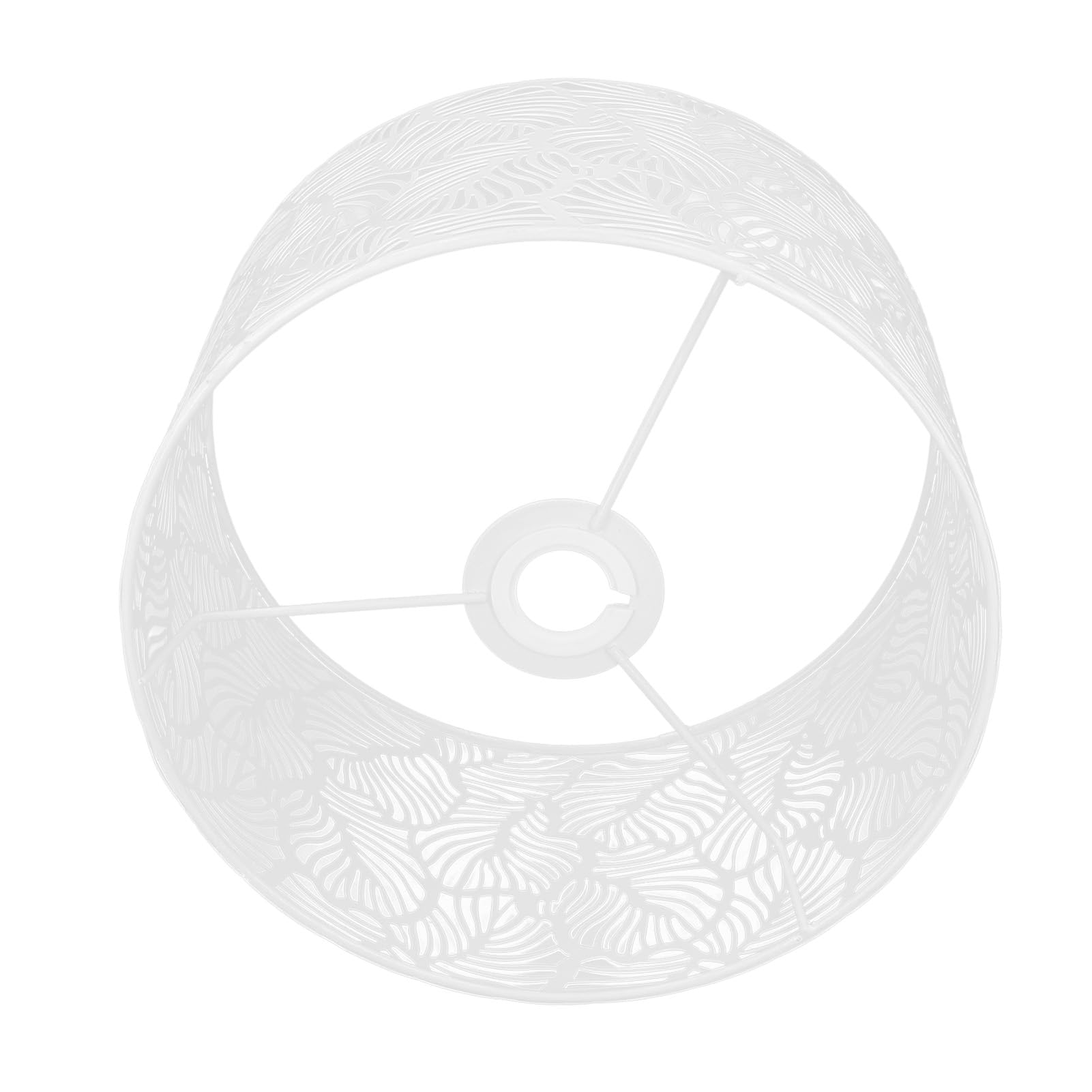 Zerodis Lampenschirm Aus Eisen – 25 Cm Durchmesser, 16 Cm Höhe, Für E14/E27, Weiß, Mit Lochmuster