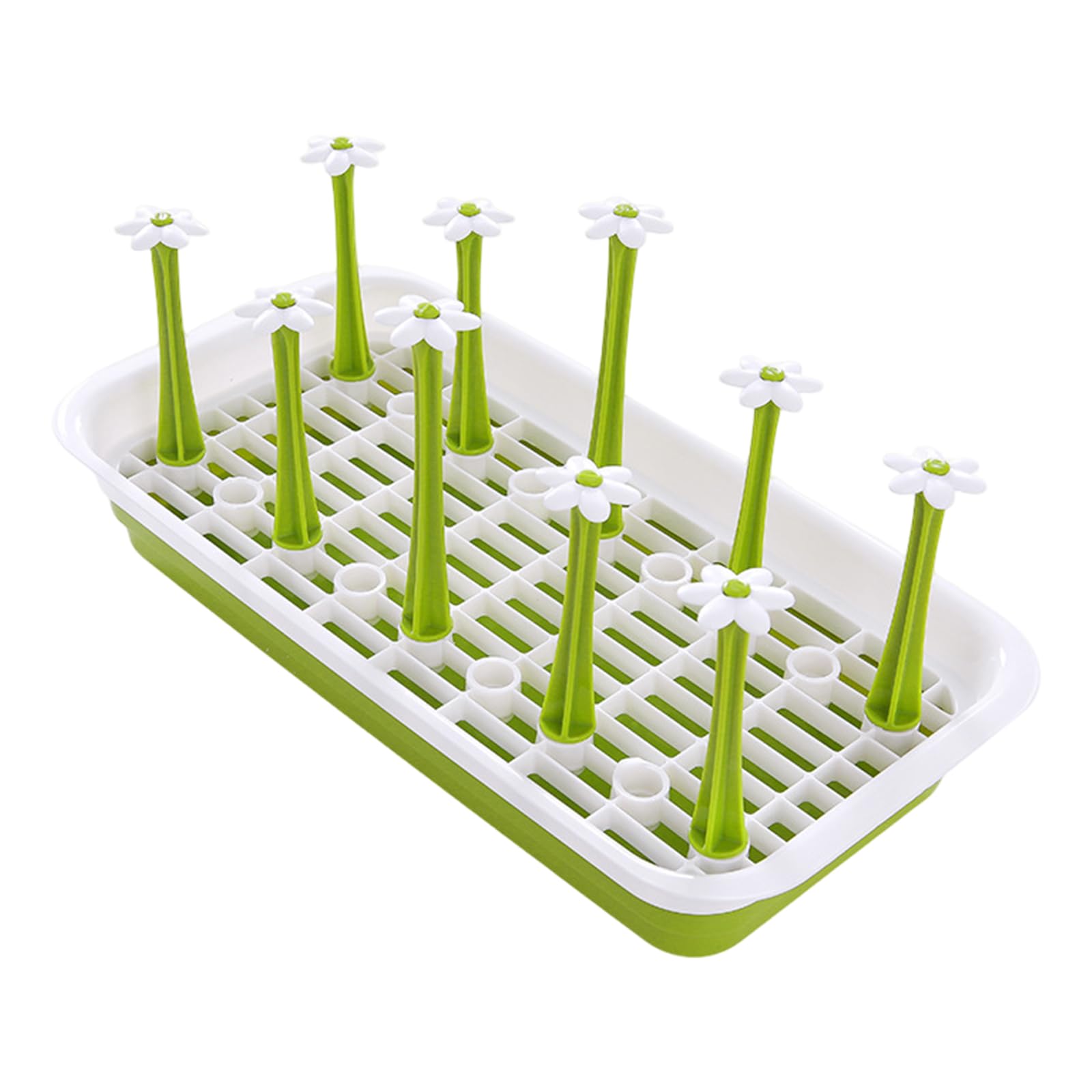 Hintyne Bottle Drying Rack, Rectangular Plastic Water Bottle Drying Rack Cup Mug Organizer Drainer, Kitchen Accessories Utensils Dryer Tray Holder