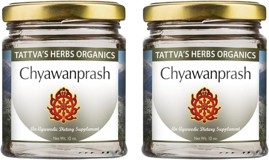 Tattva’s Herbs Chyawanprash Immunity Jam 10 oz. – Herbal Fruit Spread, Ashwagandha, Amla & 45+ Herbs, Glass Jar, Pack of 2 - Premium Service Since 1999