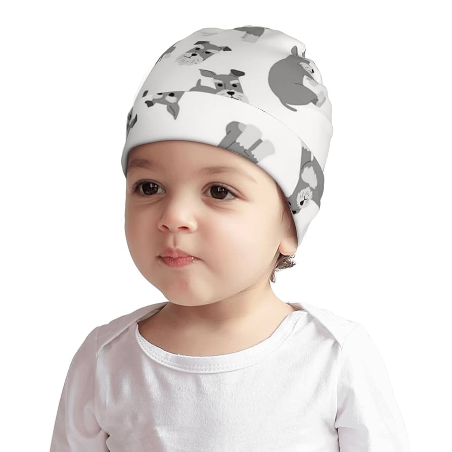 Amazon.co.jp: ベビー帽子 ミニチュア・シュナウザー柄 ビーニー