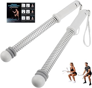 2 PCS Weighted Cordless Battle Ropes - Adjustable Resistance and Portable Ropeless Battle Ropes with Non Slip Handle - Low-Noise Exercise Rope for Instant Effective Workouts Anytime (Gray)