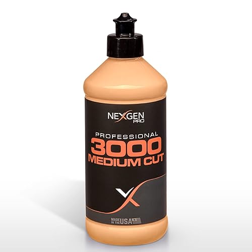 Nexgen Pro 3000 Corte Medio 16 oz Removedor de arañazos seguro de coche Libre de rellenos, fabricado en los Estados Unidos, abrasivos atenuantes