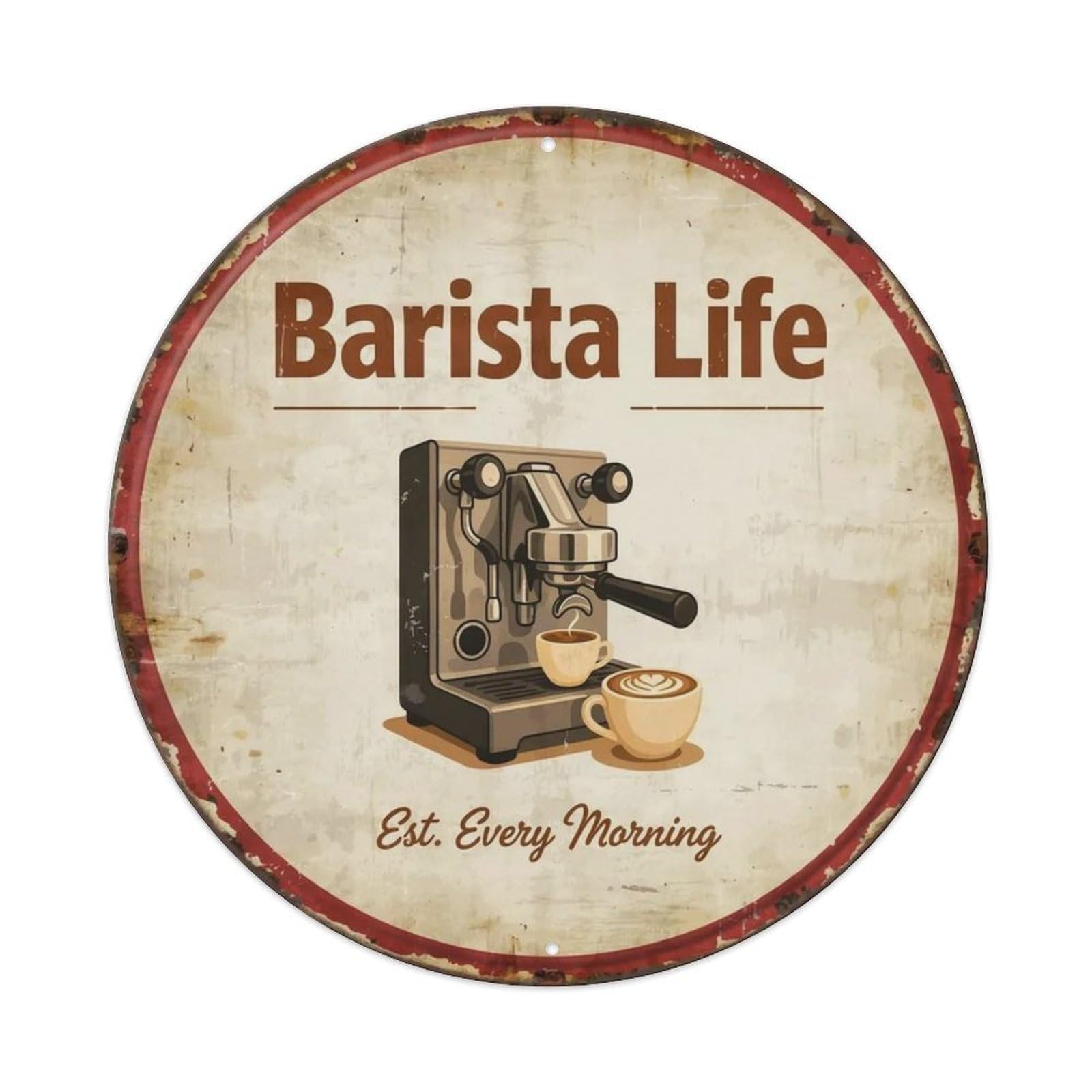 Barista Life Metal Tin Sign Plaque