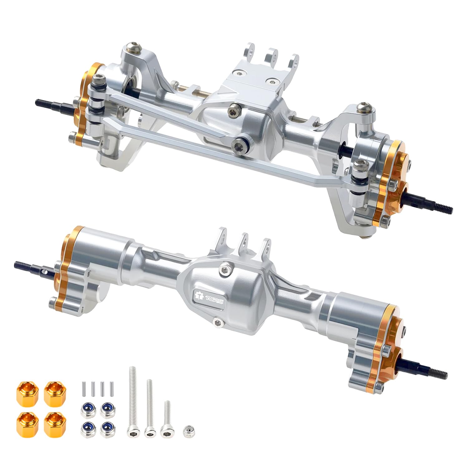Amazon.com: TCRC Aluminum +4mm Extended Front Rear Portal Axles