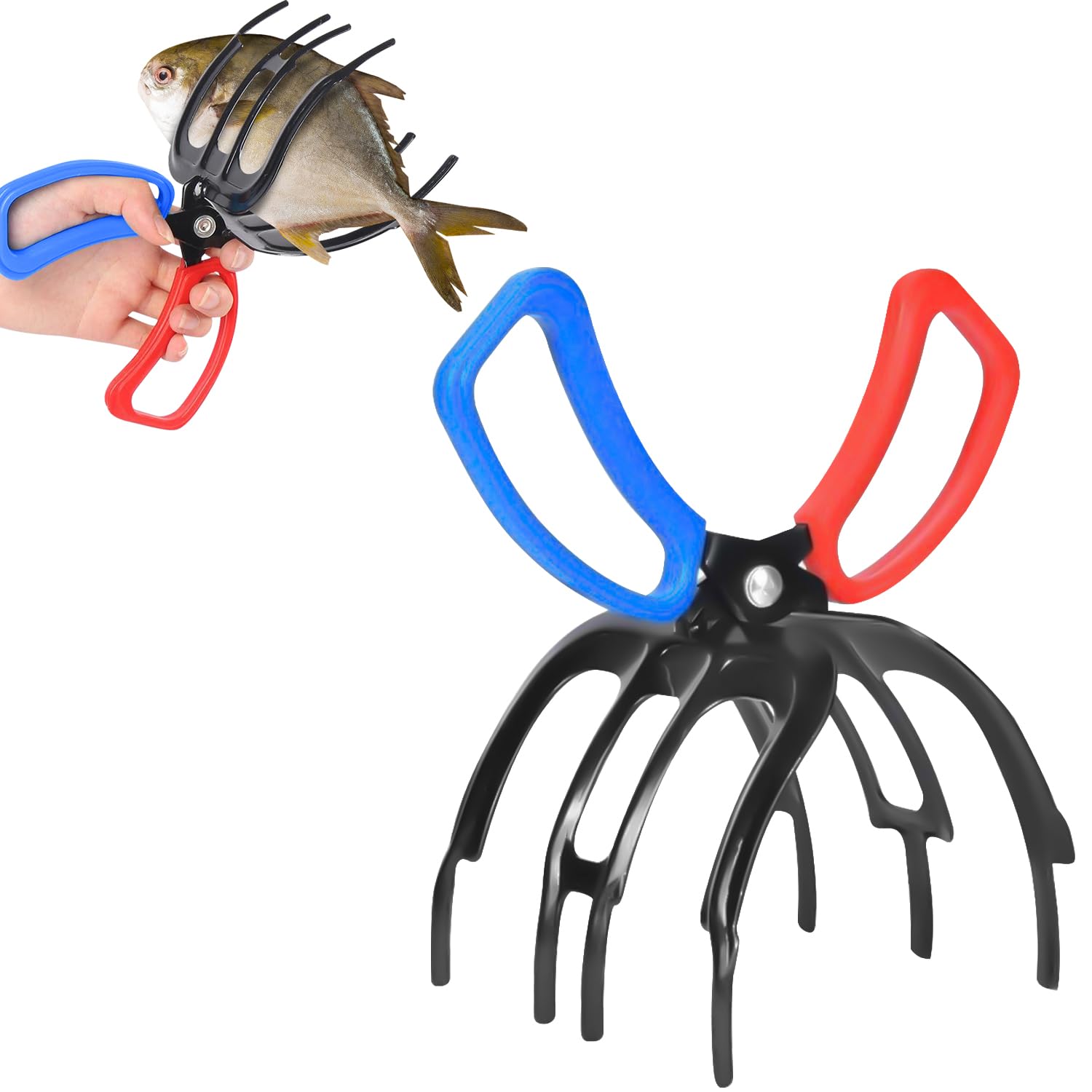 DyKayUpgrade 3 Claw Fish Gripper, 2024 New Metal Fishing Pliers Gripper Fish Control Clamp