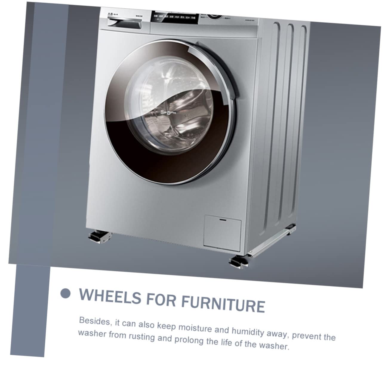 Homoyoyo 1par Base Móvil Multifuncional Para Electrodomésticos y Muebles Soporte Antivibración Para Lavadoras Secadoras Refrigeradores y Aire Acondicionado Para Facilitar El Movimiento y