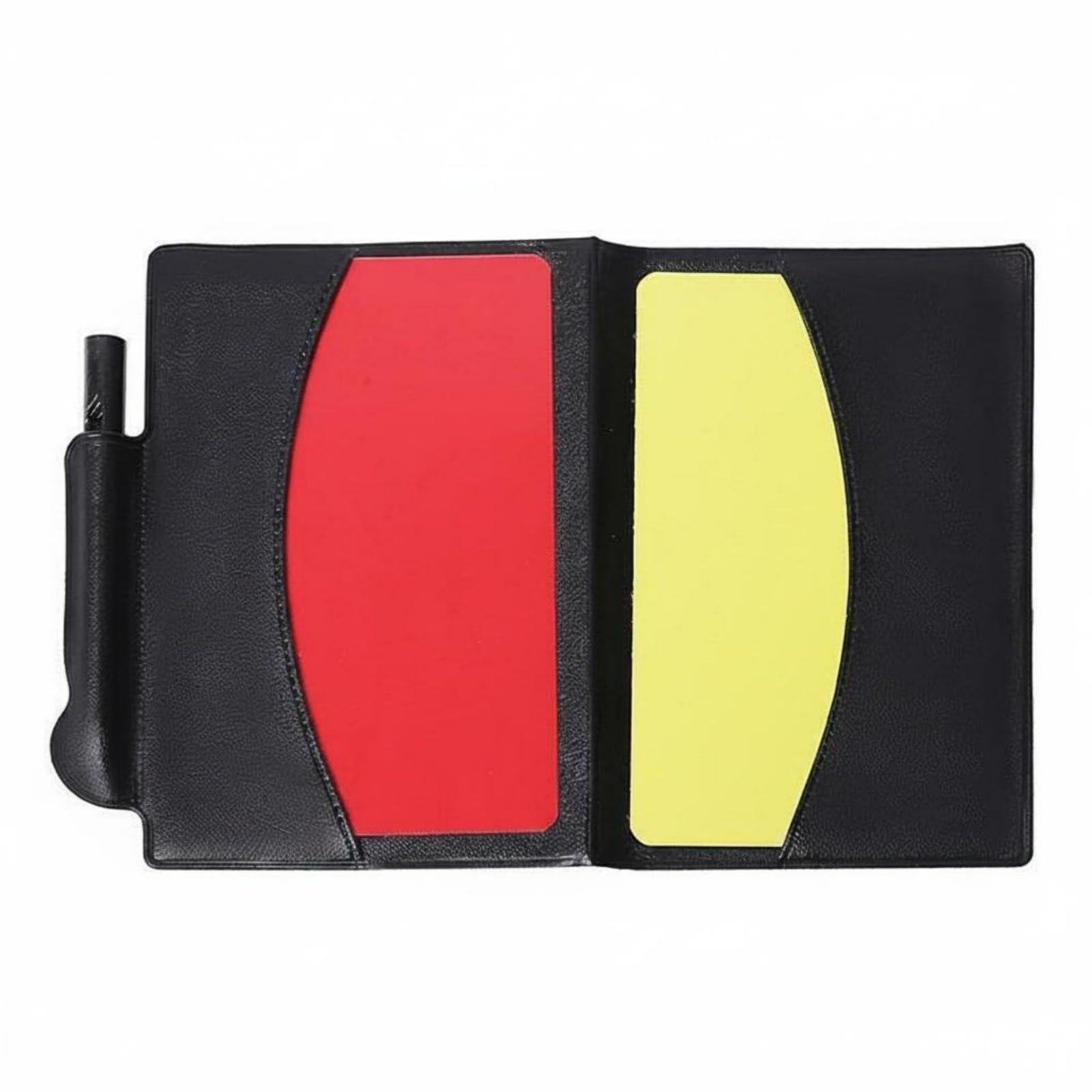 Writing Instrument Included Caution and Dismissal Card Set Log Paper Referee Warning Cards Leather Case Football Referee Card Wallet Portable for Referees, S with Case | Sporting Goods-image-13