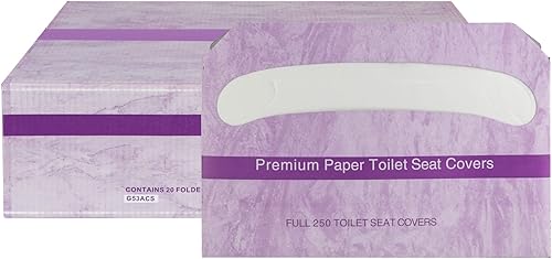 EZbrnd 3110 - Funda de papel para asiento de inodoro, color blanco, 20 x 250 hojas, color blanco