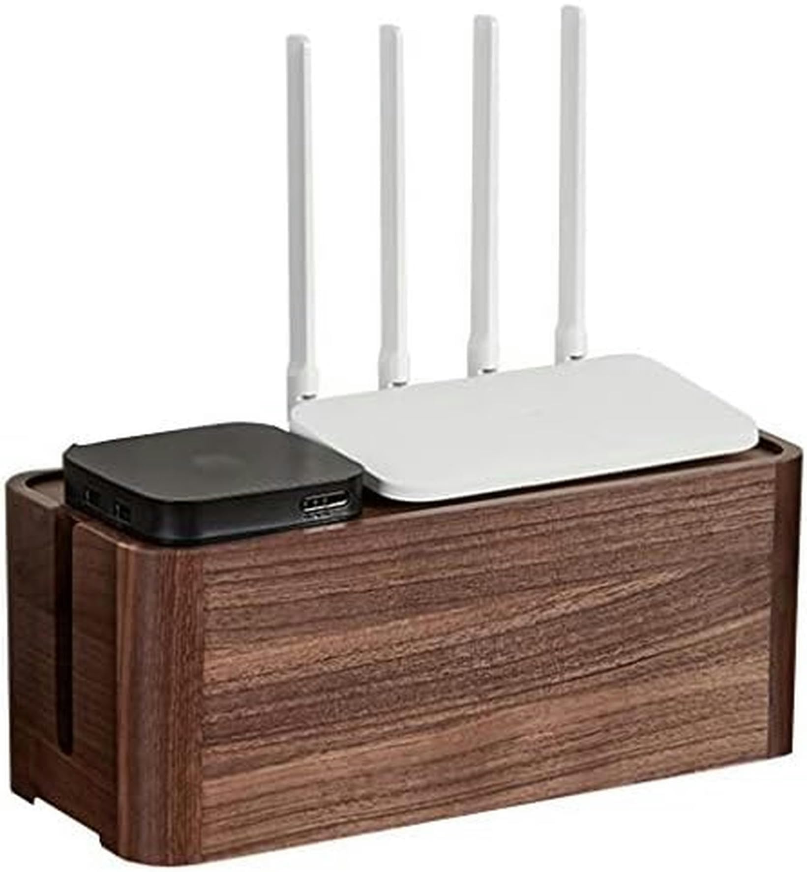 Pudełko do przechowywania routera, półka do przechowywania kabli, wspornik routera 2 poziomy dekodera Obsługuje dekoder Wspornik półki na akcesoria telewizyjne Router TV Box Stojaki na dekodery,