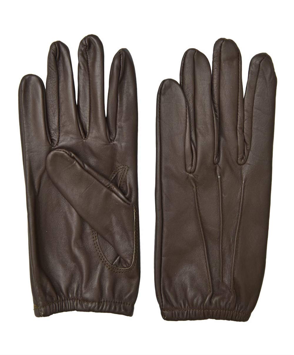 Ergonomic Cut leather driving gloves (X-Large, Brown)
