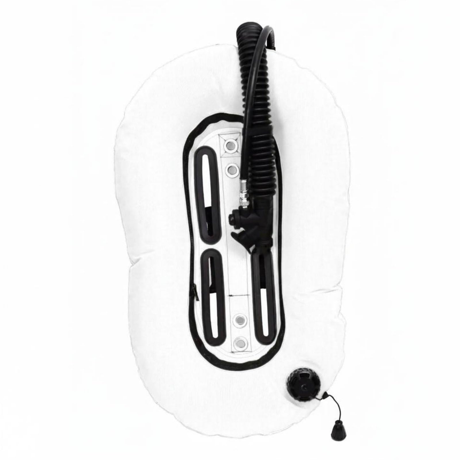 Aile de Plongée Nylon Compensateur de Flottabilité Donut Wing Gilet Stabilisateur Cellule d'air Gonflage Rapide 25lbs et 30lbs Air Fluide Adaptée , Blanc