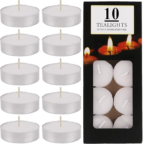Paquete de 10 velas de té sin perfume velas de vela sin humo sin goteo pequeñas velas votivas de parafina para kit de sellado de cera kit de sello