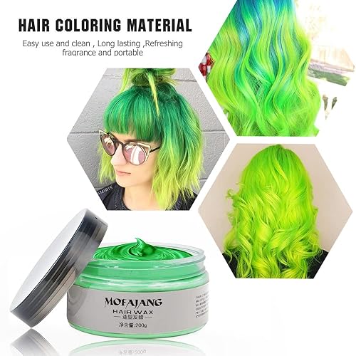 Miniatura 8 de Color de cera verde para el cabello, cera temporal de SOVONCARE para teñir el cabello, crema instantánea natural para mujeres y hombres, fiesta,