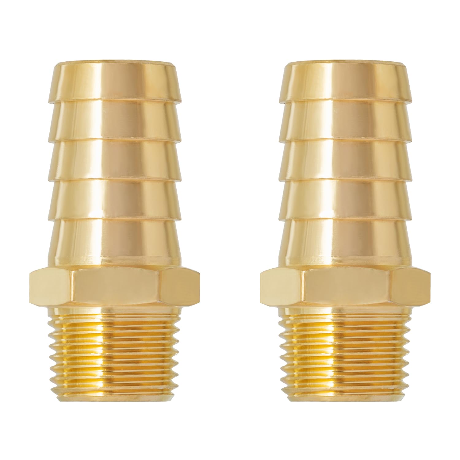 SUNGATOR 3/8" NPT to 5/8" Barb, Hose Barb Fitting, Air Hose Fitting, 2-Pack