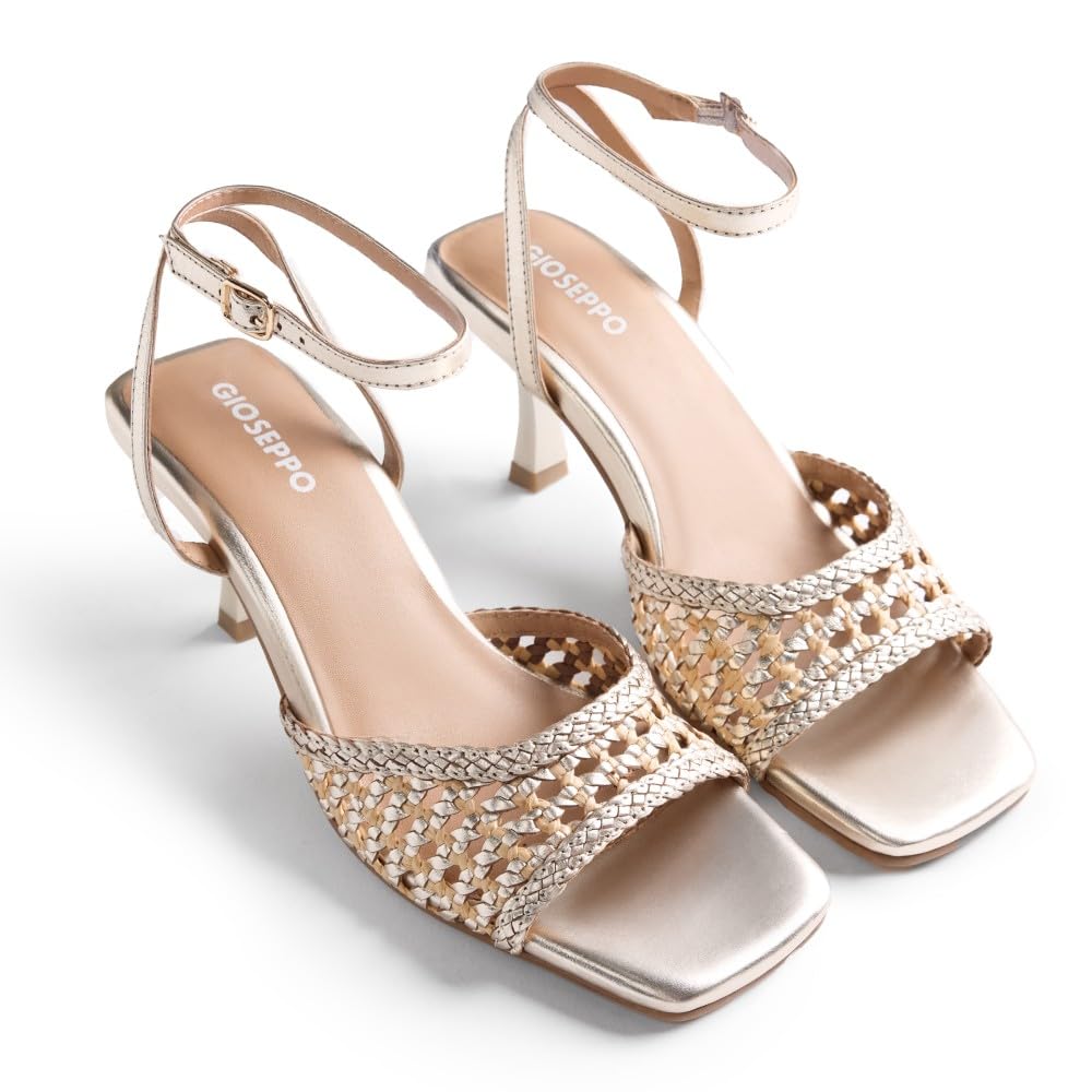GIOSEPPO Women's Kajiado T-Strap, Platinum, 6 UK