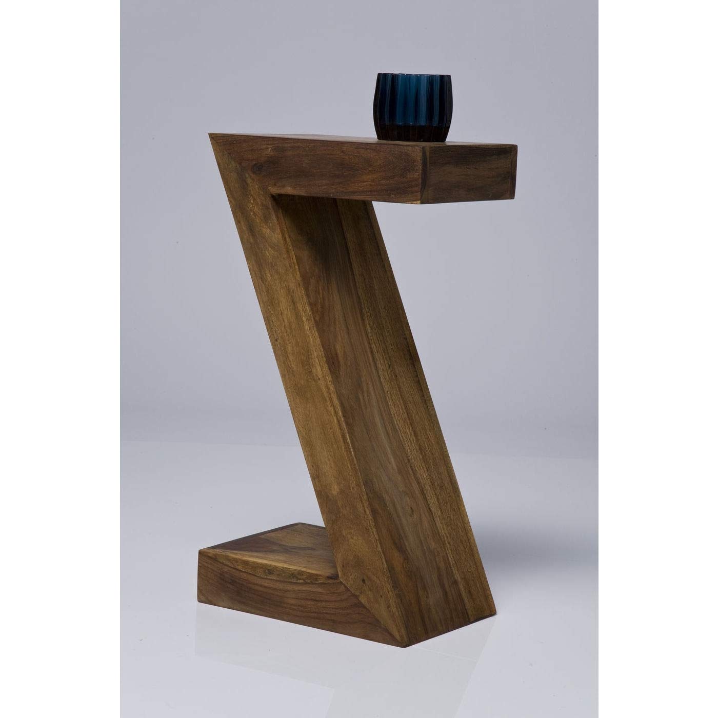 Kare Design Beistelltisch Authentico Z, Braun, Holz, Boho, Nachttisch, Couchtisch für Wohnzimmer, Schlafzimmer, Büro, 55x30x20cm (H/B/T)