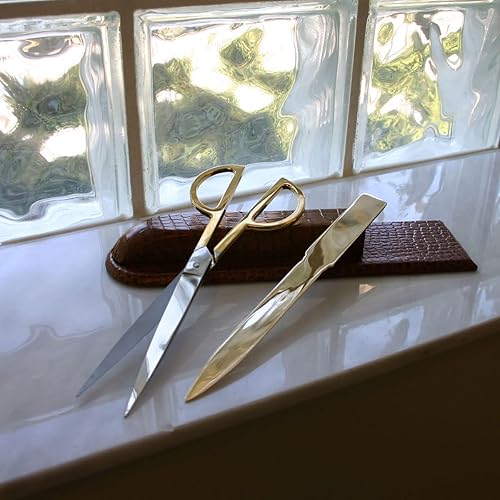 Miniatura 9 de Dacasso Juego de almohadillas de cuero de lujo en relieve de cocodrilo, esenciales para organización de oficina y decoración de escritorio