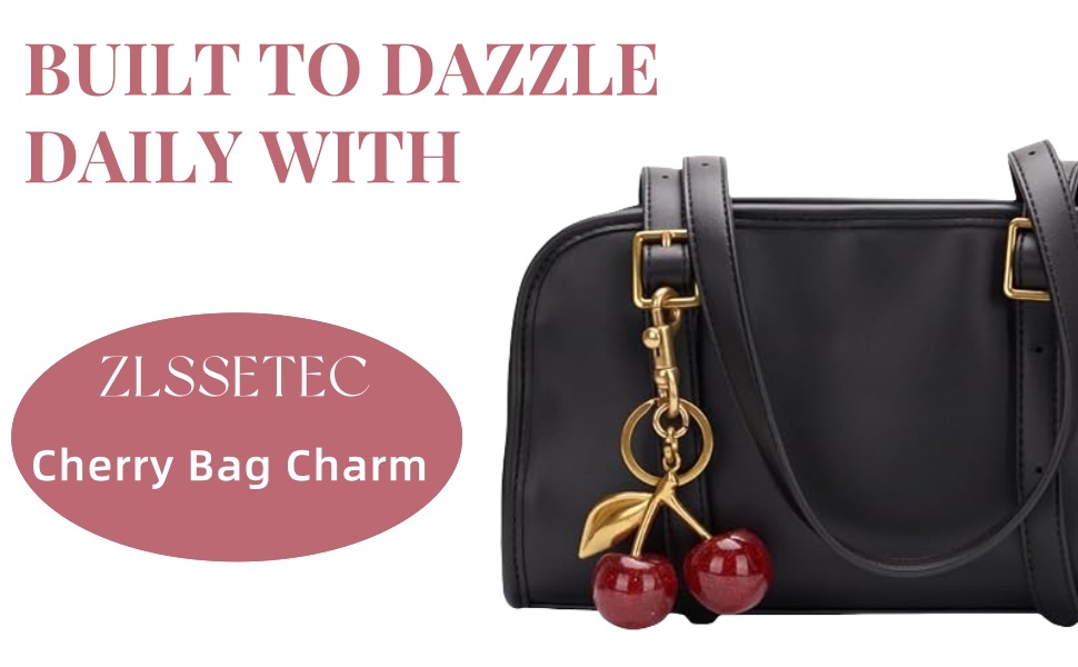 Amazon.com: ZLSSETEC Cherry Bag Charm Cherry Keychain Cute Purse