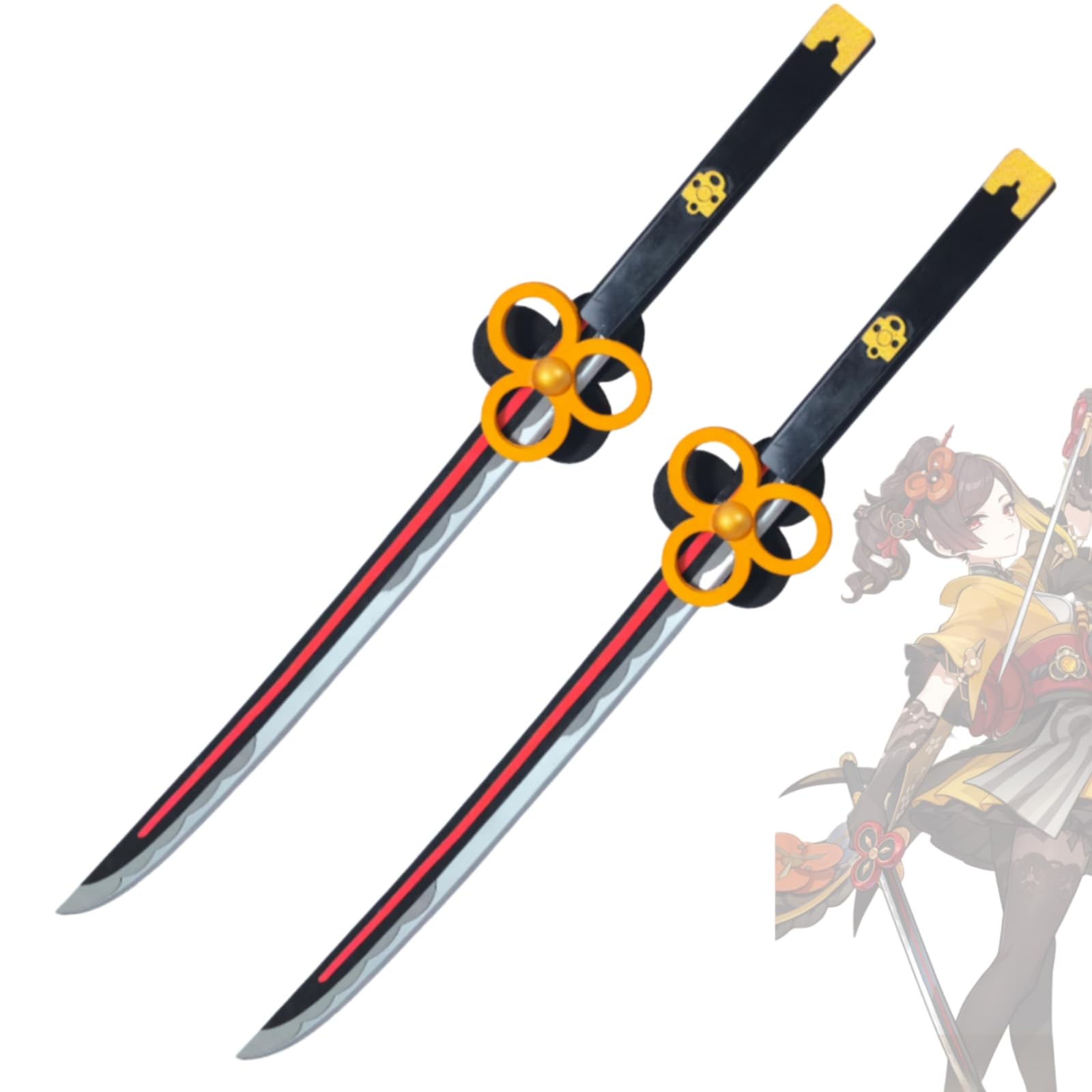 原神　千織　コスプレ武器　有楽御簾切　短刀　２本セット 原神 千織 コスプレ武器 有楽御簾切 短刀 2本セット - メルカリ