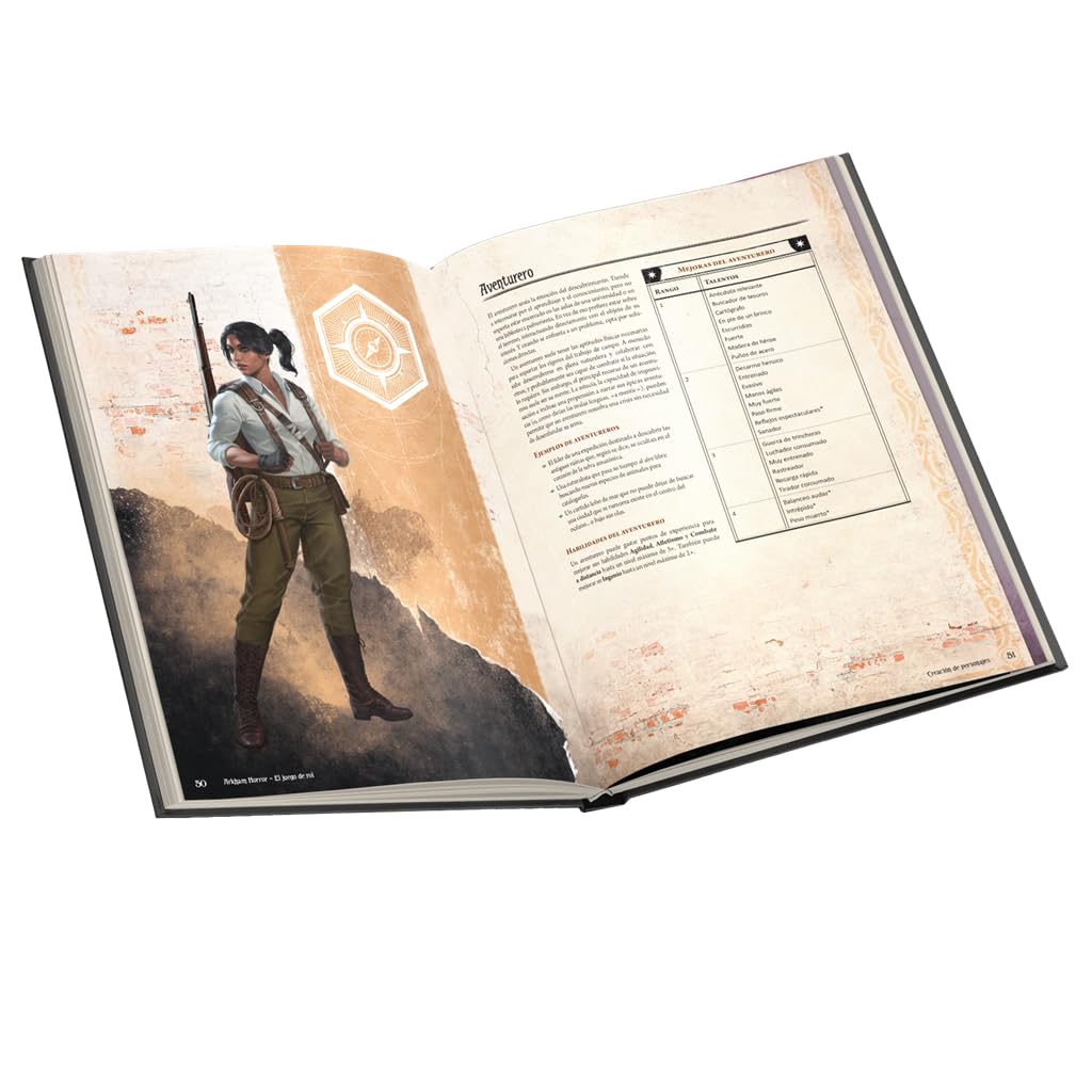 Asmodee Arkham Horror RPG Manual Básico, Juego de rol, A Partir de 14 Años, De 1 a 6 Jugadores, 45-360 Minutos por Partida, Español
