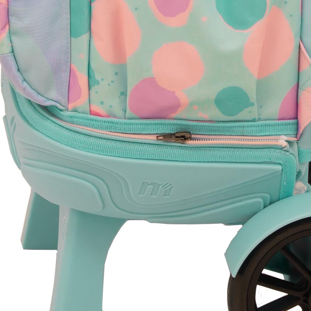 Sportandem Tandem Mochila con Ruedas Desmontable y Carro antivuelco, 35 L, 2 Compartimentos, Bolsillo Frontal con Organizador, Tirantes ergonómicos, asa Acolchada
