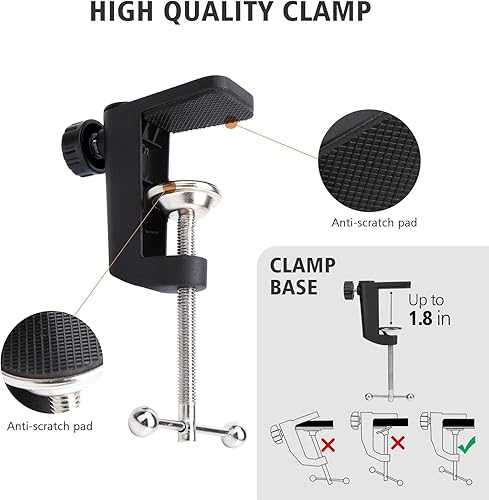 Miniatura 5 de SUNMON Hyper x QuadCast - Brazo de brazo rojo mejorado para HyperX QuadCast con parabrisas QuadCast, aislamiento acústico y reducción de ruido,