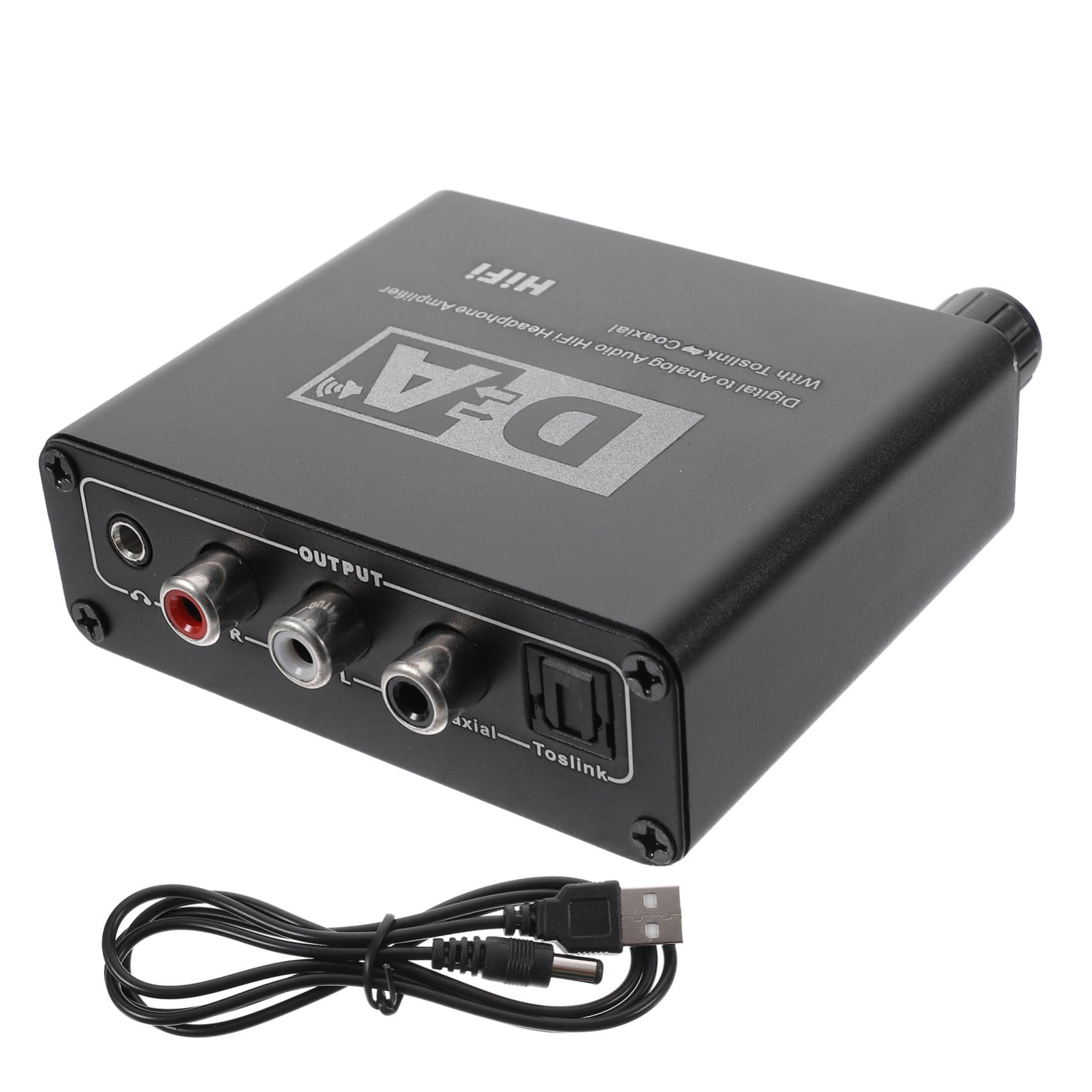 OSALADI Convertitore Audio Digitale Analogico Ottico Adattatore Compatto Per Dispositivi Digitali e Impianti Audio Analogici Qualità Del Suono Inalterata e Facile Da Trasportare