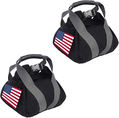 2 bolsas de arena ajustables de lona con asa para entrenamiento en casa, yoga, fitness (bandera nacional)