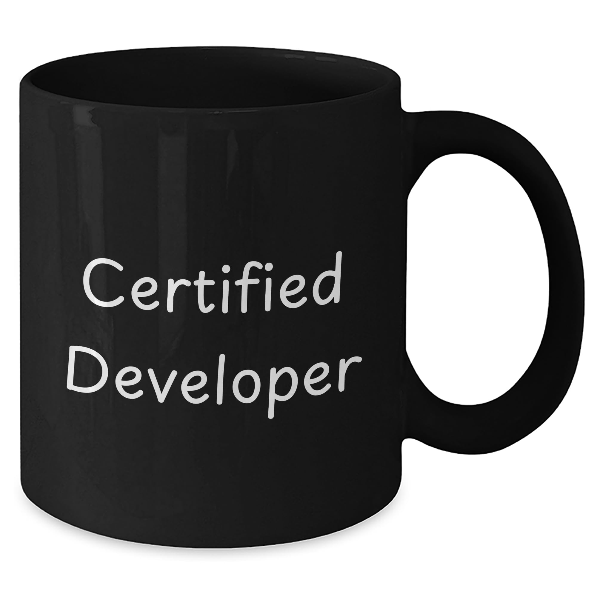 Funny Certified Developer Black Coffee Mug Gifts from Friends to Developer Christmas Unique Gifts