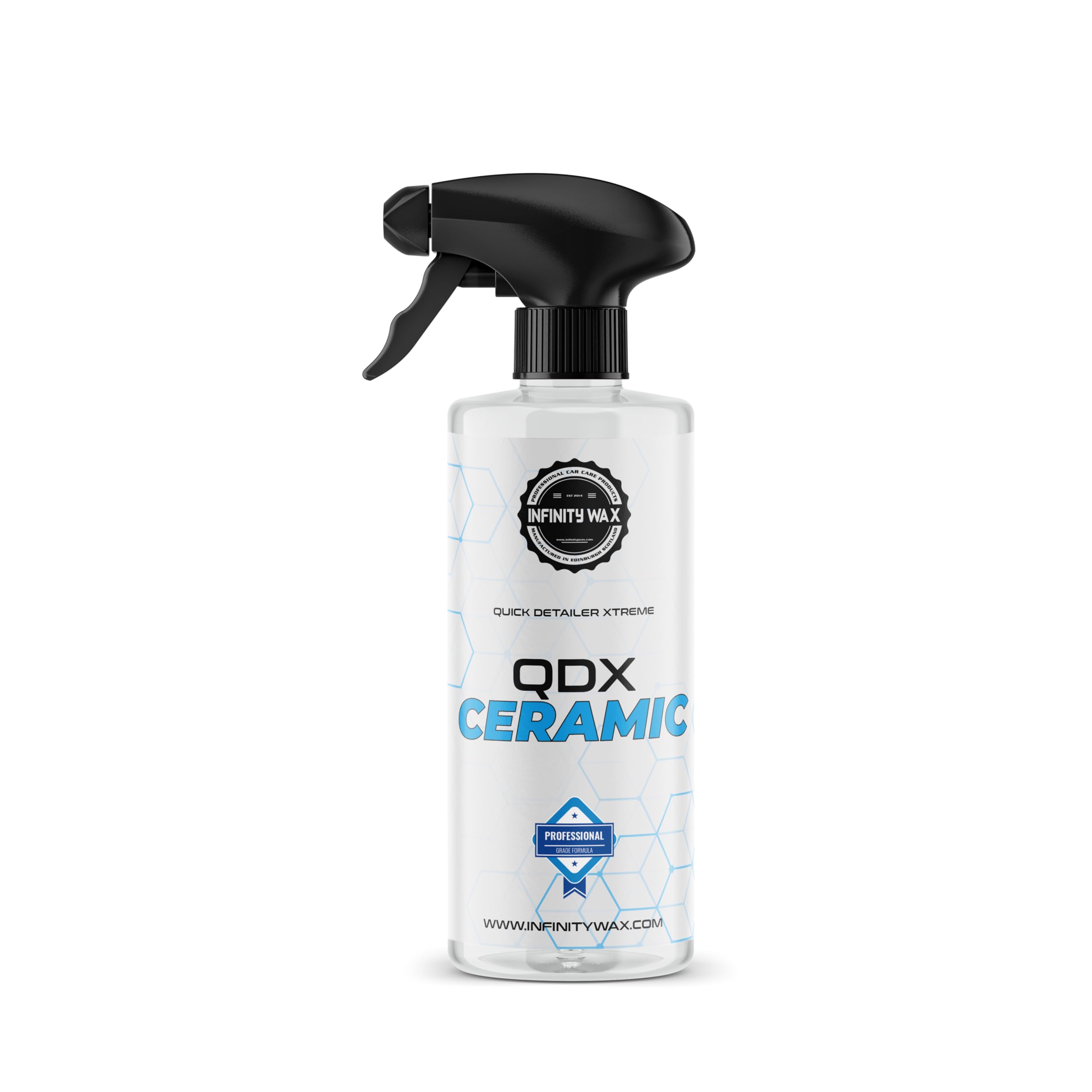 Infinity Wax QDX Ceramic Detailer 500ml – Extreme SiO₂ Quick Detailer, Ultra Gloss, Slickness & Water Beading, Easy Spray & Wipe Formula Paint Protection Booster