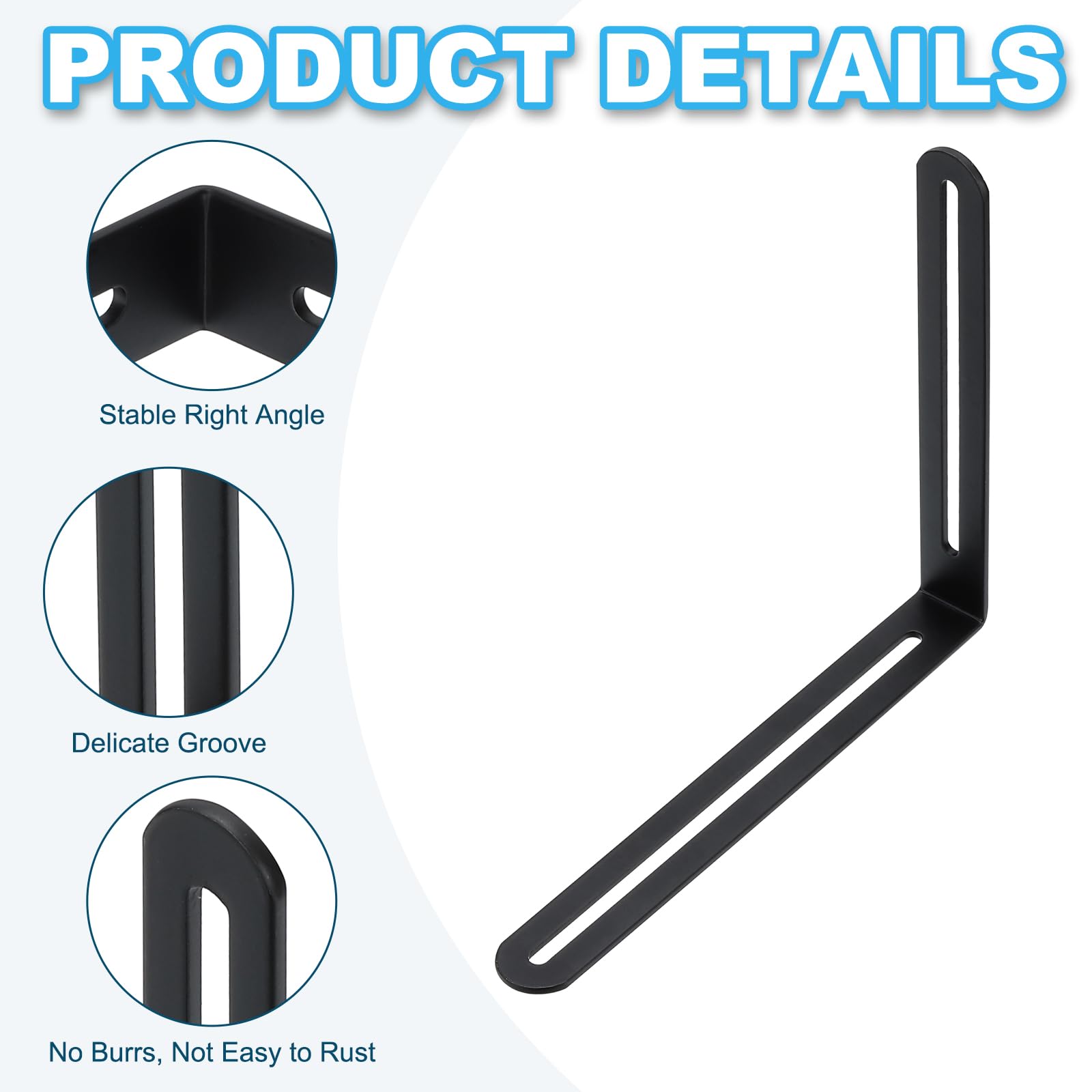 PATIKIL 7 22/25" Adjustable L-Shape Corner Brace with Slot - Image 3