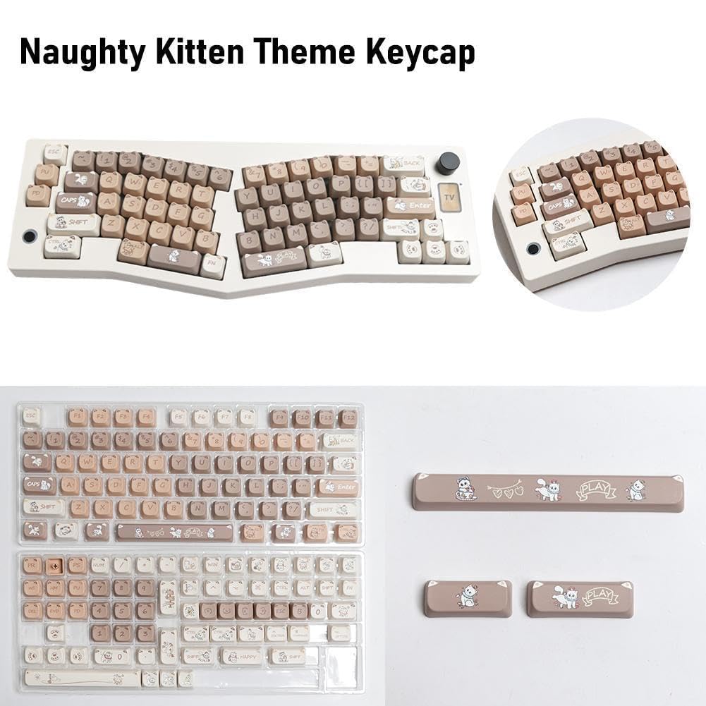 Amazon.co.jp: 子猫テーマキーキャップセット PBT かわいい猫